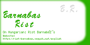 barnabas rist business card